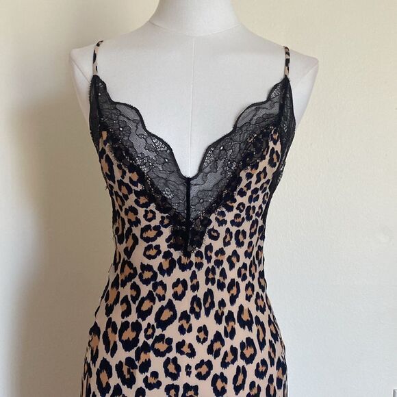Victoria's Secret Leopard Print Lace Slip Dress Chemise Size XS - Picture 4 of 16